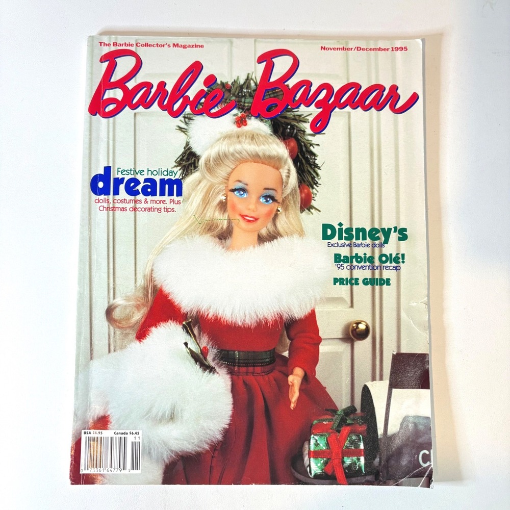 Barbie Bazaar Magazine Nov Dec 1995 Holiday Price Guide Disney Exclusive Ken